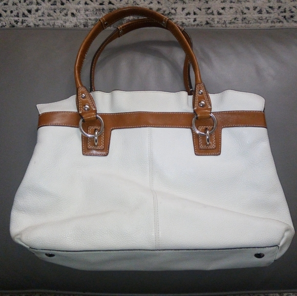 Coach Penelope Leather Top Handle Satchel Shoulder Bag w Ruffle Trim F14682 - Picture 12 of 14